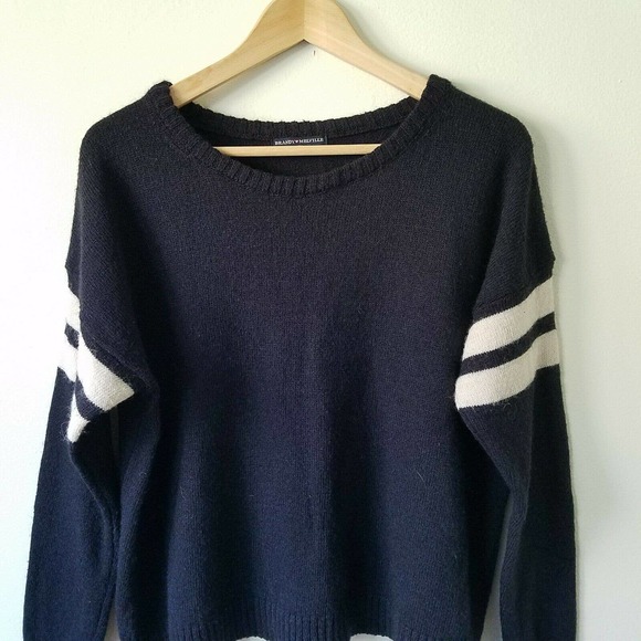 Brandy Melville Veena Navy White Striped Sweater - Picture 5 of 10
